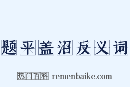 题平盖沼反义词是什么意思的图片